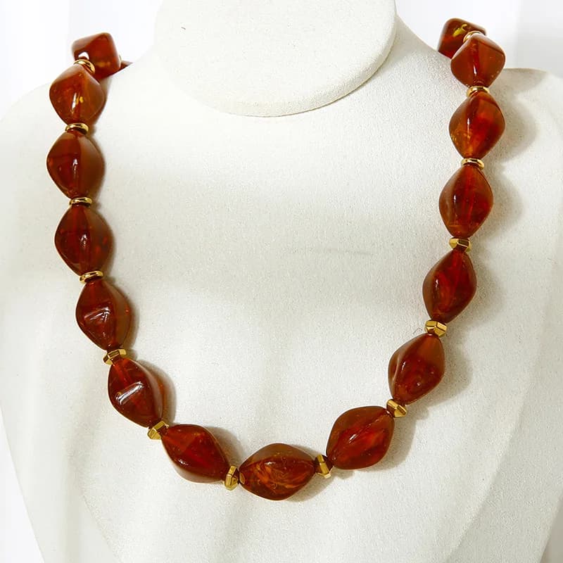 Acrylic Resin Beaded Collar Necklace