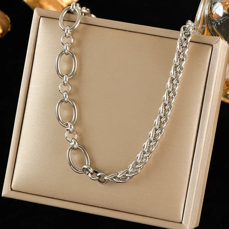 316L Stainless Steel Silver Color Chain Necklace