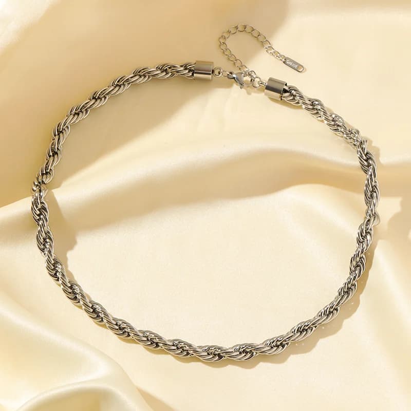 8mm Chunky Chain Necklace, 18K Gold Plated