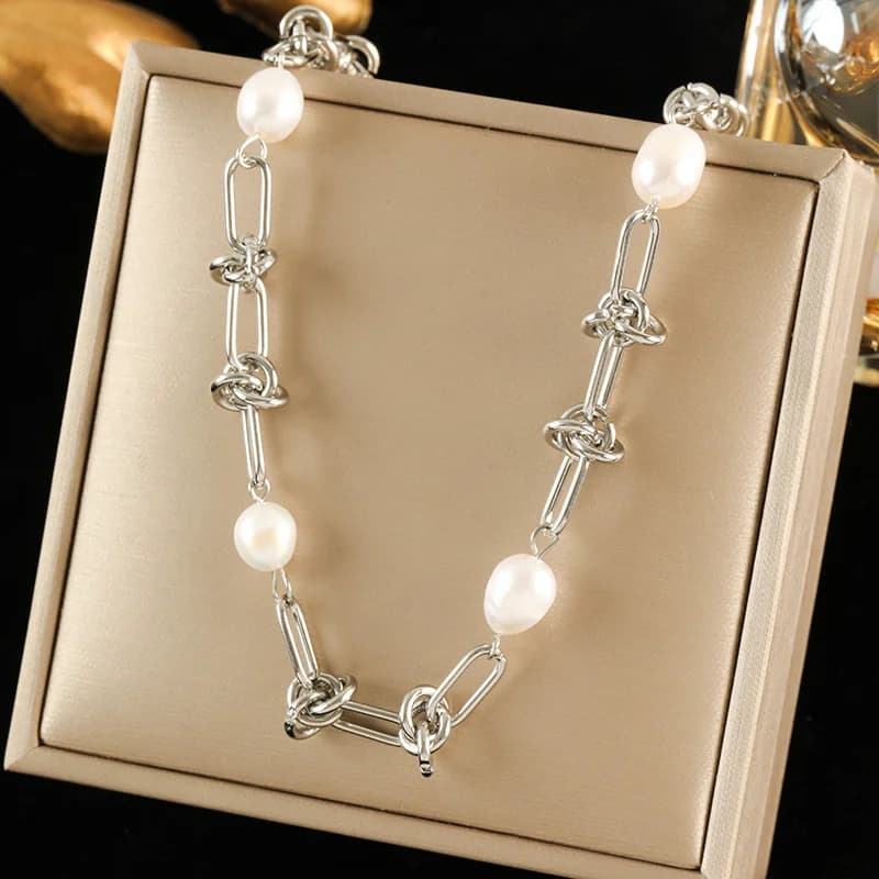 316L Stainless Steel Silver Color Chain Necklace